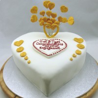 Engagement Cake Heart Shaped 